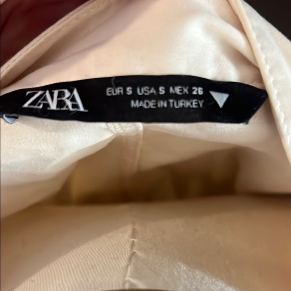 Zara Women's Tan Long Sleeve Belted Shirt Dress Size S - Picture 6 of 6